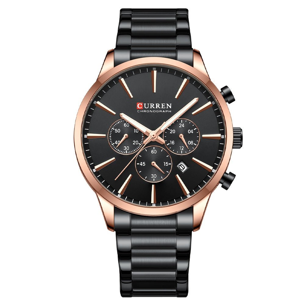 Mens Waterproof Business Round Six - Hand Calendar Watch - Oopsdadforgot.com
