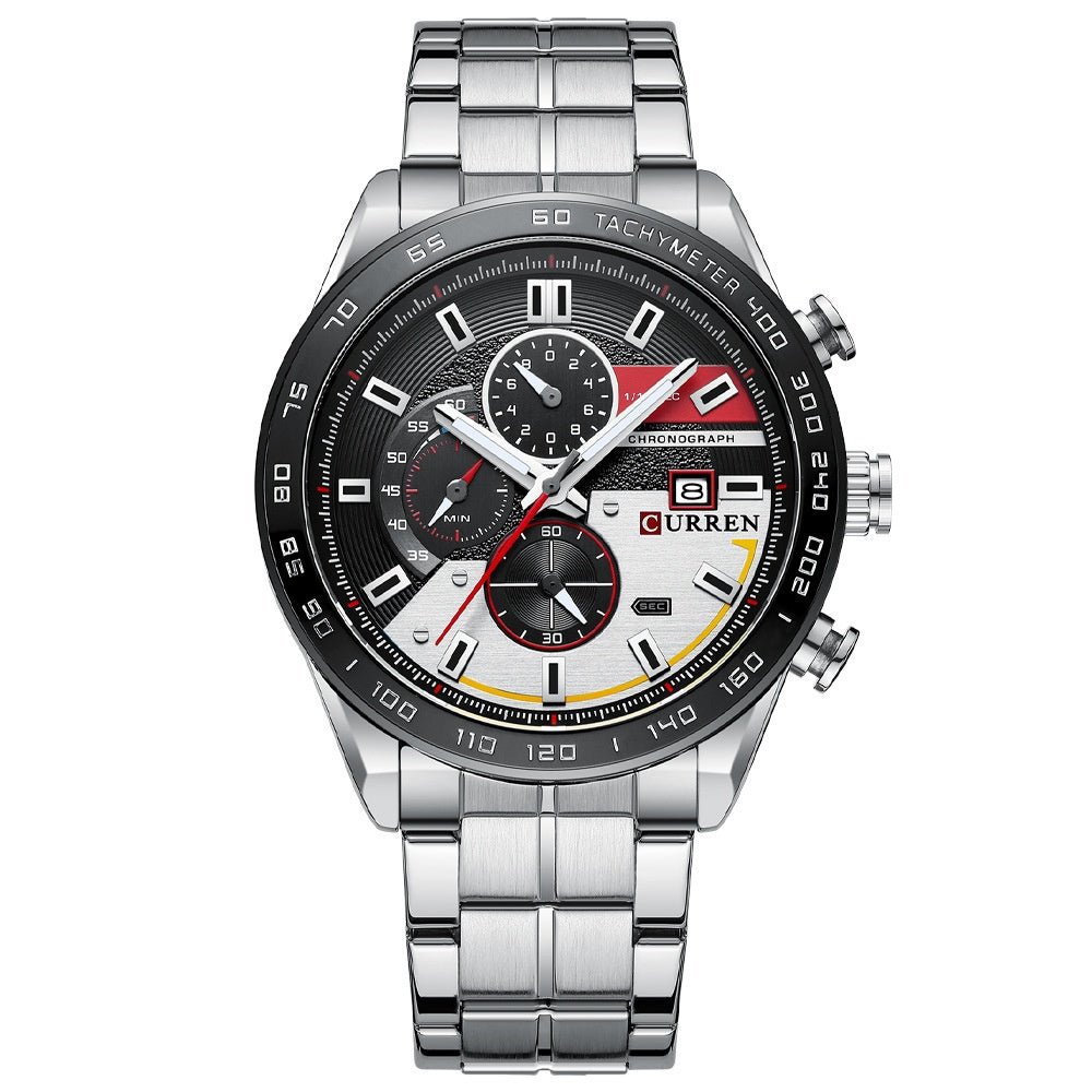 Mens Waterproof Multi - Function Watch With Large Dial And Calendar - Oopsdadforgot.com