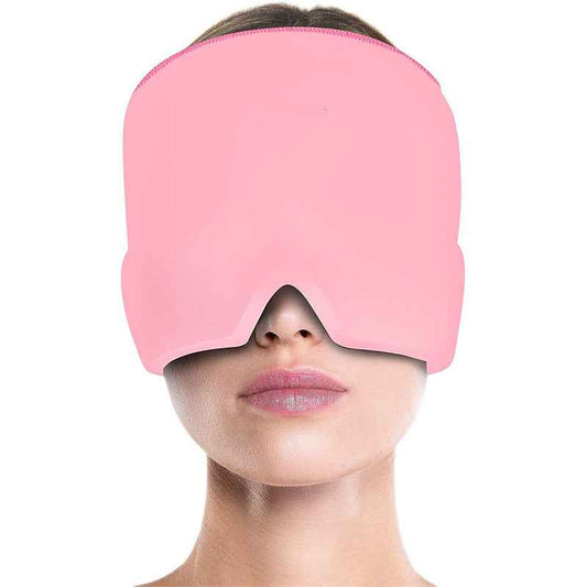 Migraine Relief Hat Cold Therapy Migraine Relief Products Comfortable Head Wrap Ice Pack Eye Mask For Puffy Eyes - Oopsdadforgot.com