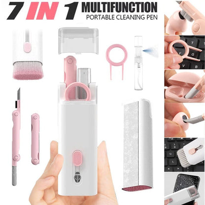 Multifunctional Bluetooth - compatible Headset Cleaning Pen Set Keyboard Cleaner Cleaning Tools Cleaner Keycap Puller Kit - Oopsdadforgot.com
