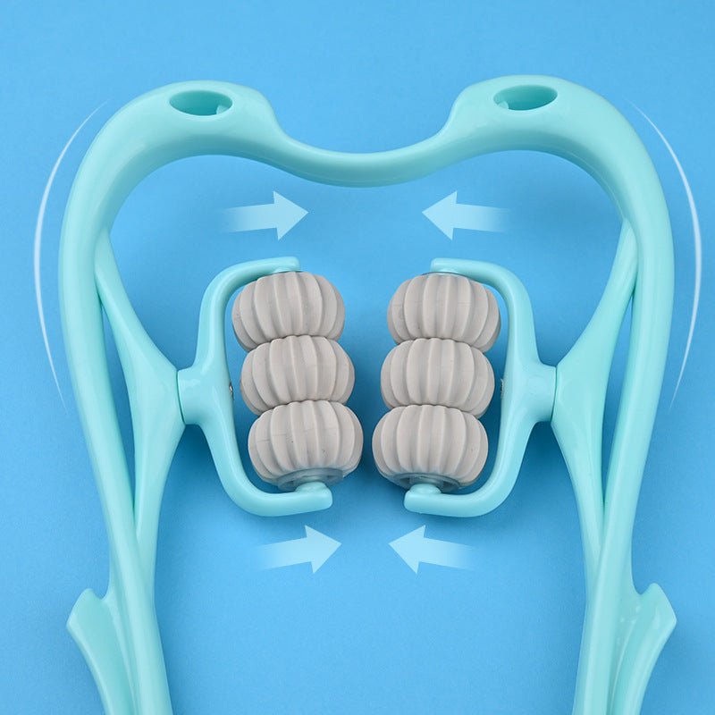 Multifunctional Manual Six - wheel Neck Massager Massage Relieve Roller Massage Tool - Oopsdadforgot.com