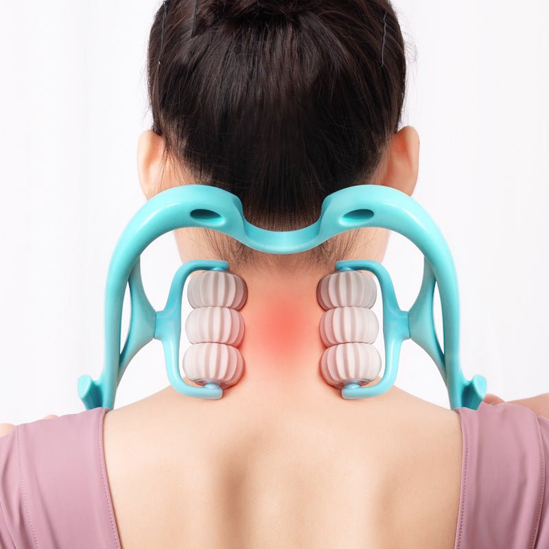 Multifunctional Manual Six - wheel Neck Massager Massage Relieve Roller Massage Tool - Oopsdadforgot.com