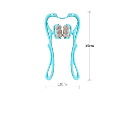 Multifunctional Manual Six - wheel Neck Massager Massage Relieve Roller Massage Tool - Oopsdadforgot.com