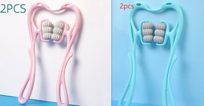 Multifunctional Manual Six - wheel Neck Massager Massage Relieve Roller Massage Tool - Oopsdadforgot.com
