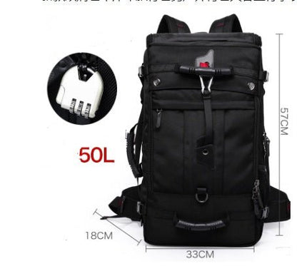 New double shoulder bag Oxford cloth bags male outdoor backpack large capacity baggage bag multifunction hiking bag - Oopsdadforgot.com