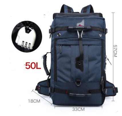 New double shoulder bag Oxford cloth bags male outdoor backpack large capacity baggage bag multifunction hiking bag - Oopsdadforgot.com