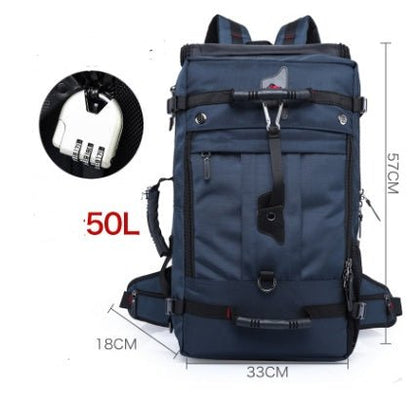 New double shoulder bag Oxford cloth bags male outdoor backpack large capacity baggage bag multifunction hiking bag - Oopsdadforgot.com
