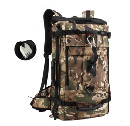 New double shoulder bag Oxford cloth bags male outdoor backpack large capacity baggage bag multifunction hiking bag - Oopsdadforgot.com