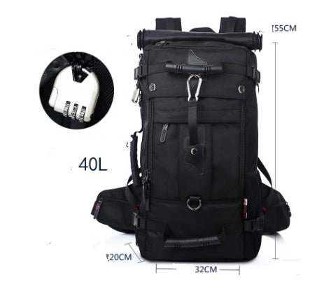 New double shoulder bag Oxford cloth bags male outdoor backpack large capacity baggage bag multifunction hiking bag - Oopsdadforgot.com