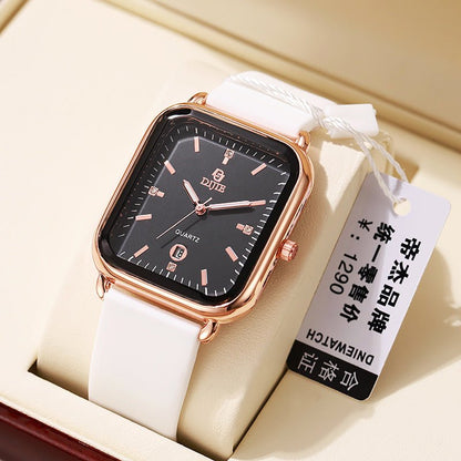 New Large Dial Square Silicone Unisex Couple Watch - Oopsdadforgot.com