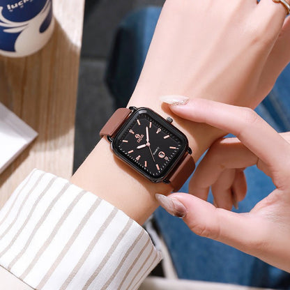 New Large Dial Square Silicone Unisex Couple Watch - Oopsdadforgot.com