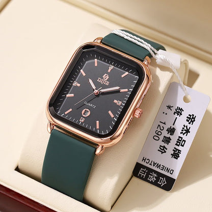 New Large Dial Square Silicone Unisex Couple Watch - Oopsdadforgot.com