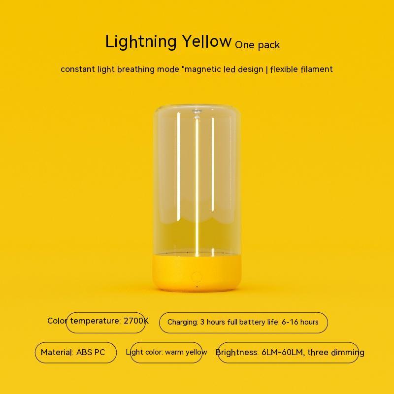 New LED Camping Light Type - c Rechargeable Portable Night Light With High Transparency And Anti Drop Creative Atmosphere Light - Oopsdadforgot.com