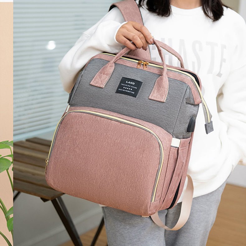 New Mummy Baby Crib Backpack Large Capacity Out Milk Insulated Bag Women - Oopsdadforgot.com