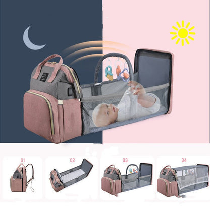 New Mummy Baby Crib Backpack Large Capacity Out Milk Insulated Bag Women - Oopsdadforgot.com