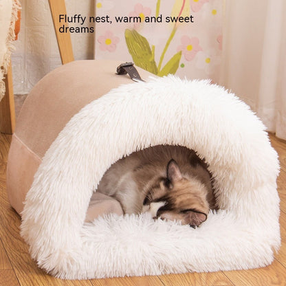 New Splice Portable Pet Nest Portable Autumn And Winter Warm Dog Nest Moisture - proof Long Fur Cat Nest Cross Border Pet Nest - Oopsdadforgot.com