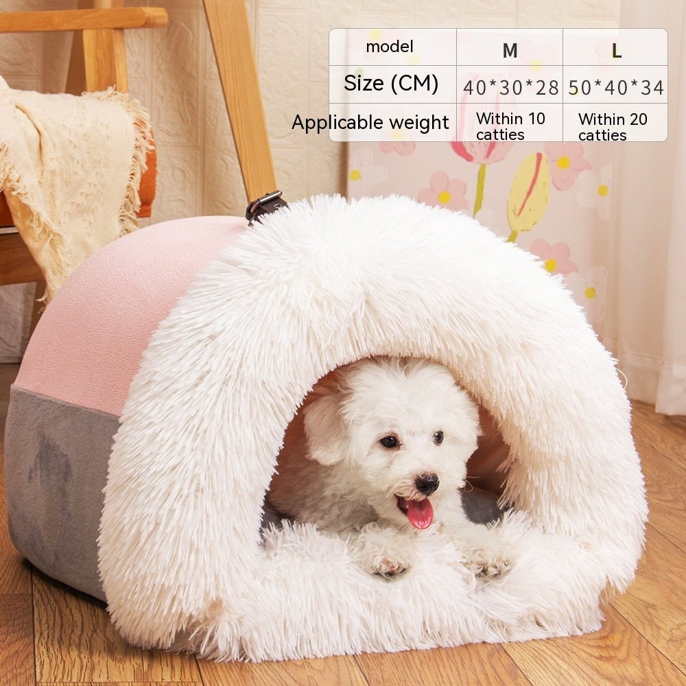 New Splice Portable Pet Nest Portable Autumn And Winter Warm Dog Nest Moisture - proof Long Fur Cat Nest Cross Border Pet Nest - Oopsdadforgot.com