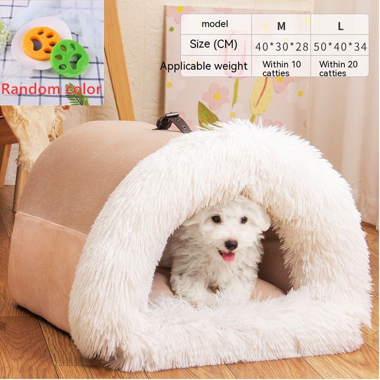 New Splice Portable Pet Nest Portable Autumn And Winter Warm Dog Nest Moisture - proof Long Fur Cat Nest Cross Border Pet Nest - Oopsdadforgot.com