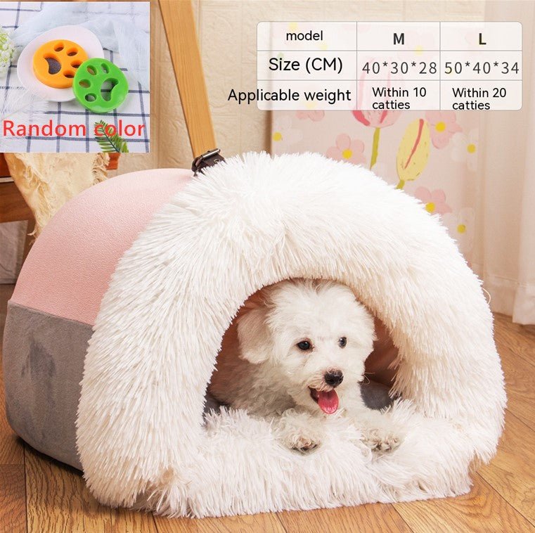 New Splice Portable Pet Nest Portable Autumn And Winter Warm Dog Nest Moisture - proof Long Fur Cat Nest Cross Border Pet Nest - Oopsdadforgot.com