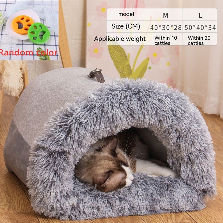 New Splice Portable Pet Nest Portable Autumn And Winter Warm Dog Nest Moisture - proof Long Fur Cat Nest Cross Border Pet Nest - Oopsdadforgot.com