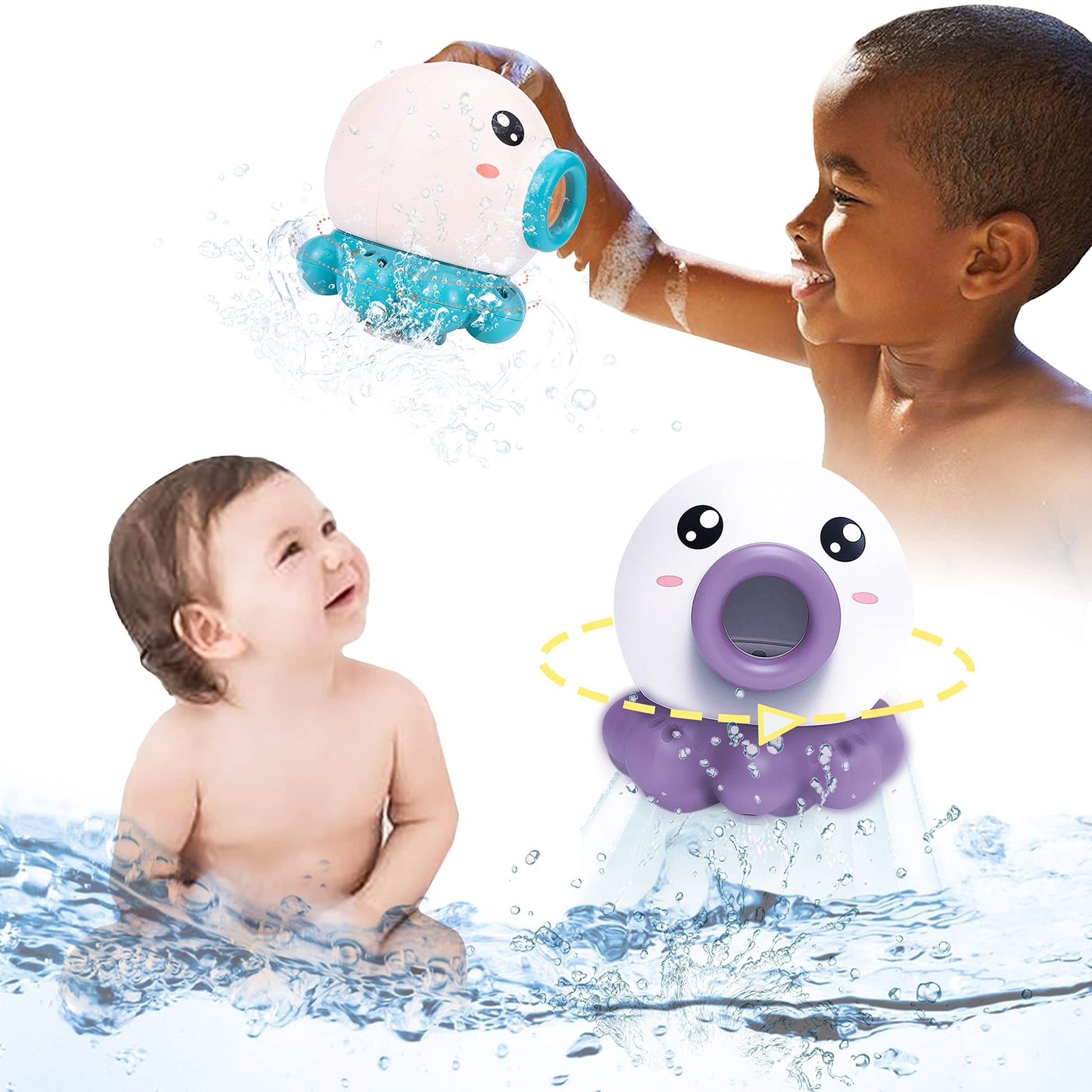 Octopus Fountain Bath Toy Water Jet Rotating Shower Bathroom Toy Summer Water Toys Sprinkler Beach Toys Kids Water Toys - Oopsdadforgot.com