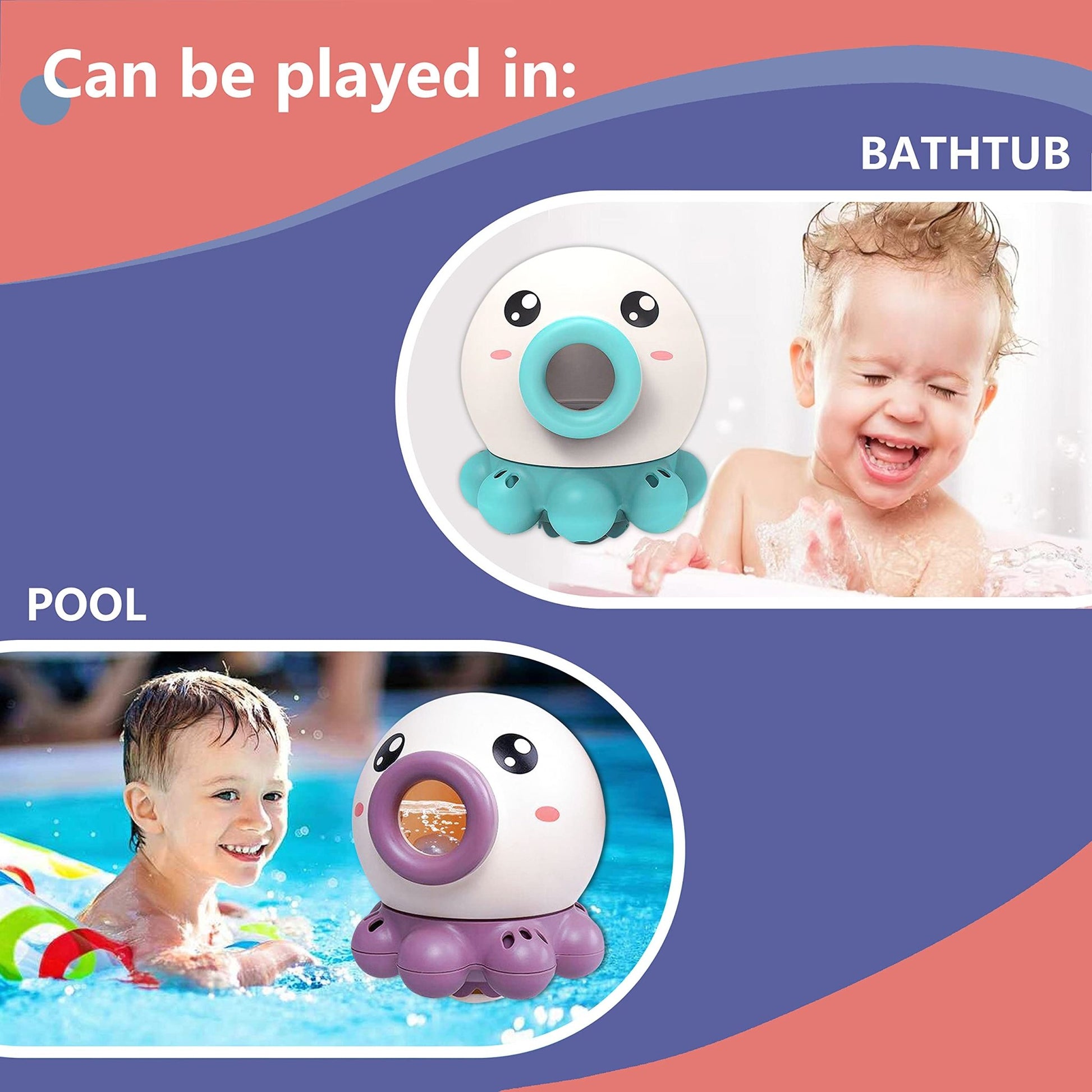 Octopus Fountain Bath Toy Water Jet Rotating Shower Bathroom Toy Summer Water Toys Sprinkler Beach Toys Kids Water Toys - Oopsdadforgot.com