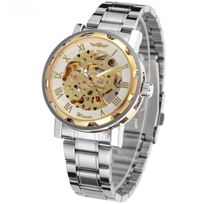 Openwork Gear Manual Mechanical Watch For Men - Oopsdadforgot.com