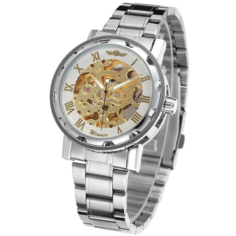 Openwork Gear Manual Mechanical Watch For Men - Oopsdadforgot.com