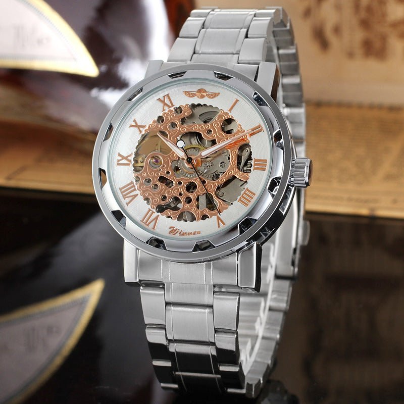 Openwork Gear Manual Mechanical Watch For Men - Oopsdadforgot.com