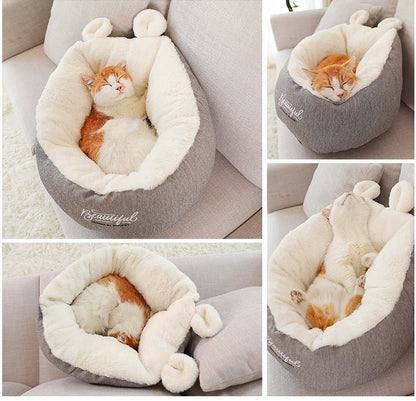 Pet Dog Bed Warming Soft Sleeping Bag Cushion Puppy Kennel - Oopsdadforgot.com