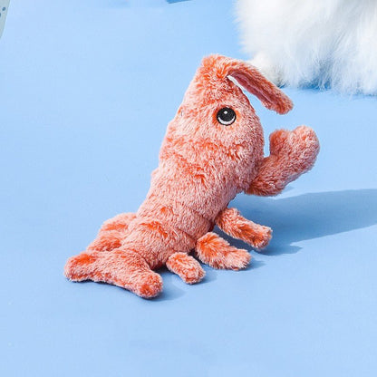 Pet Toys Electric Jumping Shrimp USB Charging Simulation Lobster Funny Cat Plush Pets Toy - Oopsdadforgot.com