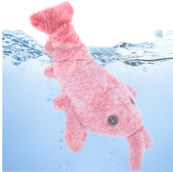 Pet Toys Electric Jumping Shrimp USB Charging Simulation Lobster Funny Cat Plush Pets Toy - Oopsdadforgot.com