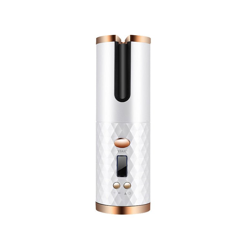 Rechargeable Automatic Hair Curler Women Portable Hair Curling Iron LCD Display Ceramic Curly Rotating Curling Wave Styer - Oopsdadforgot.com