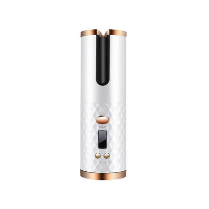 Rechargeable Automatic Hair Curler Women Portable Hair Curling Iron LCD Display Ceramic Curly Rotating Curling Wave Styer - Oopsdadforgot.com