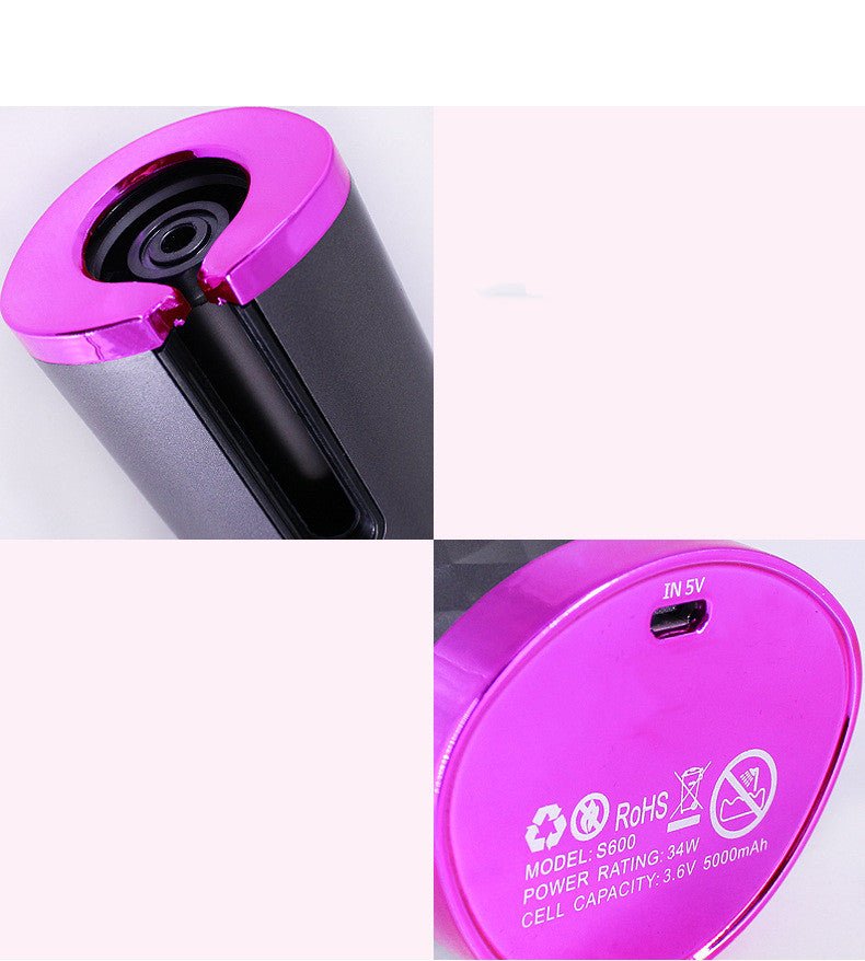 Rechargeable Automatic Hair Curler Women Portable Hair Curling Iron LCD Display Ceramic Curly Rotating Curling Wave Styer - Oopsdadforgot.com
