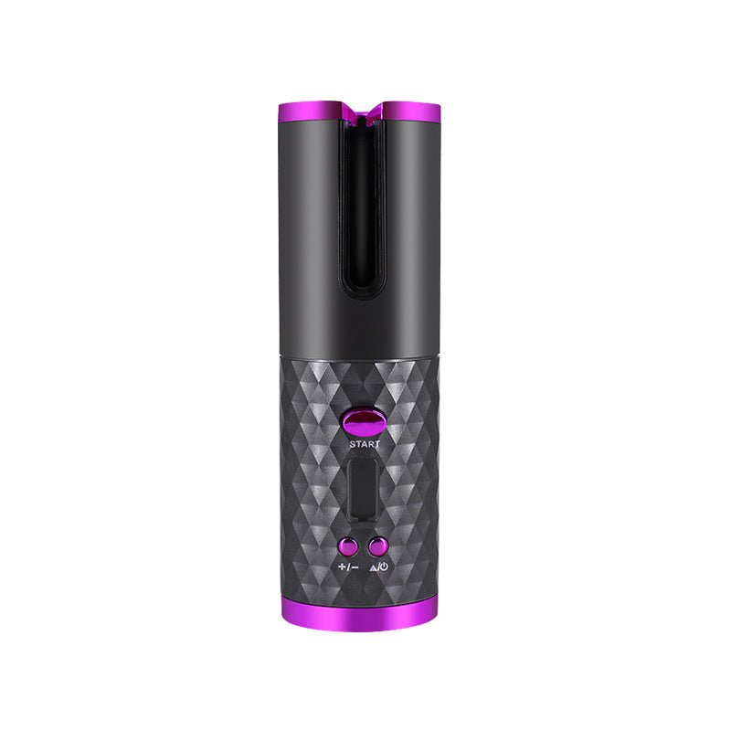 Rechargeable Automatic Hair Curler Women Portable Hair Curling Iron LCD Display Ceramic Curly Rotating Curling Wave Styer - Oopsdadforgot.com
