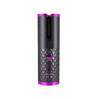 Rechargeable Automatic Hair Curler Women Portable Hair Curling Iron LCD Display Ceramic Curly Rotating Curling Wave Styer - Oopsdadforgot.com