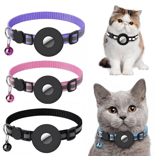 Reflective Collar Waterproof Holder Case For Airtag Air Tag Airtags Protective Cover Cat Dog Kitten Puppy Nylon Collar - Oopsdadforgot.com