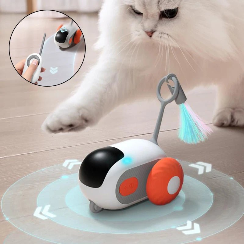 Remote Control Interactive Cat Car Toy USB Charging Chasing Automatic Self - moving Remote Smart Control Car Interactive Cat Toy Pet Products - Oopsdadforgot.com