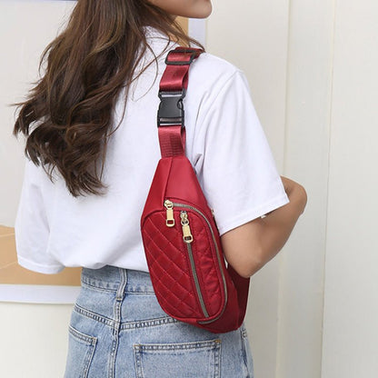 Rhombus Fanny Packs For Women Crossbody Waist Bags For Sports Hiking Cycling Running - Oopsdadforgot.com