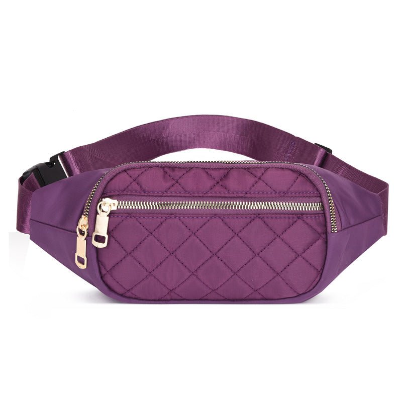 Rhombus Fanny Packs For Women Crossbody Waist Bags For Sports Hiking Cycling Running - Oopsdadforgot.com