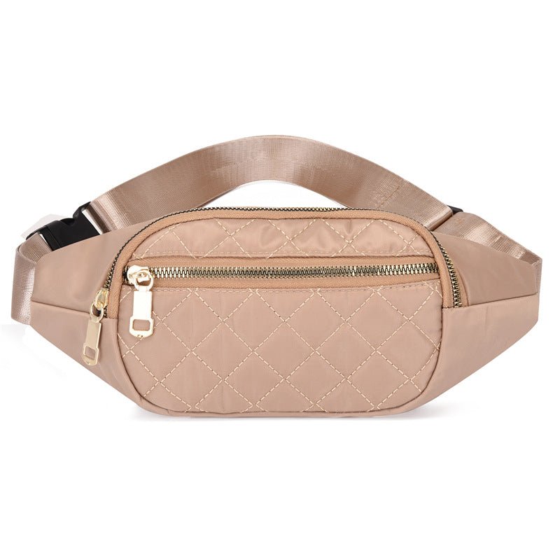 Rhombus Fanny Packs For Women Crossbody Waist Bags For Sports Hiking Cycling Running - Oopsdadforgot.com