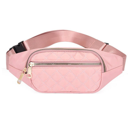 Rhombus Fanny Packs For Women Crossbody Waist Bags For Sports Hiking Cycling Running - Oopsdadforgot.com