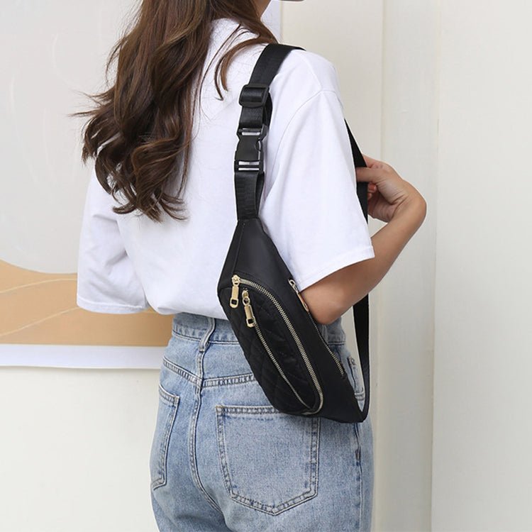 Rhombus Fanny Packs For Women Crossbody Waist Bags For Sports Hiking Cycling Running - Oopsdadforgot.com