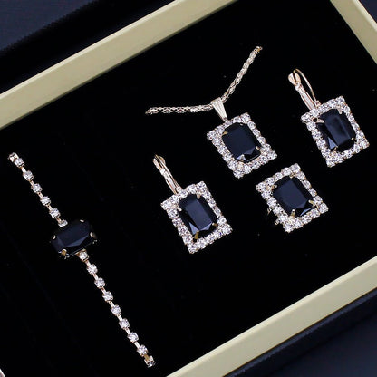Roman Pattern Diamond - embedded Women's Watch Jewelry Gift Set Bracelet Watch Women's Light Luxury Full Diamond Good - looking - Oopsdadforgot.com