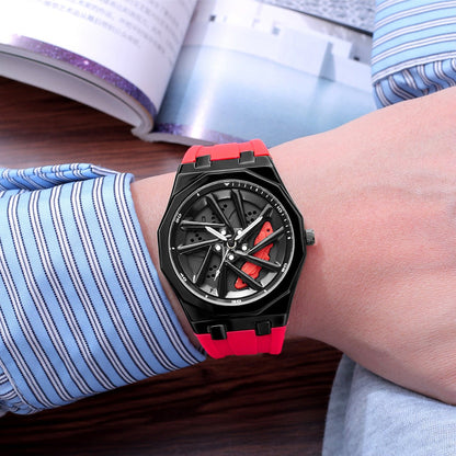 Rotating Watch Mens Wheel Hub Rotating Quartz Watch - Oopsdadforgot.com