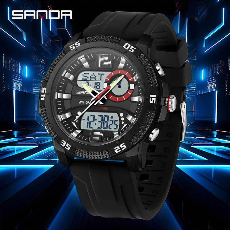 SANDA Mens Electronic Watch Youth Alarm Clock Luminous Sporty - Oopsdadforgot.com