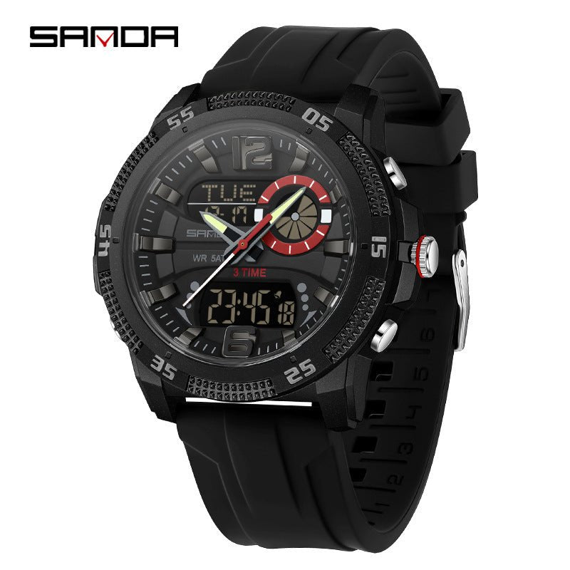 SANDA Mens Electronic Watch Youth Alarm Clock Luminous Sporty - Oopsdadforgot.com