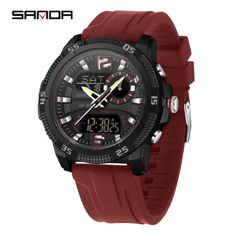 SANDA Mens Electronic Watch Youth Alarm Clock Luminous Sporty - Oopsdadforgot.com
