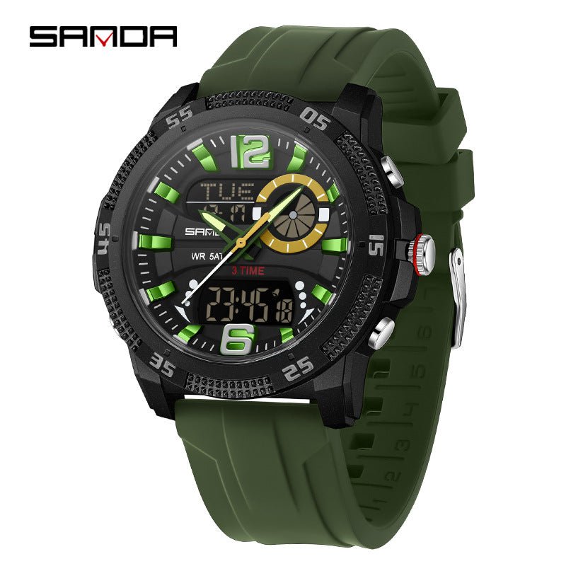 SANDA Mens Electronic Watch Youth Alarm Clock Luminous Sporty - Oopsdadforgot.com